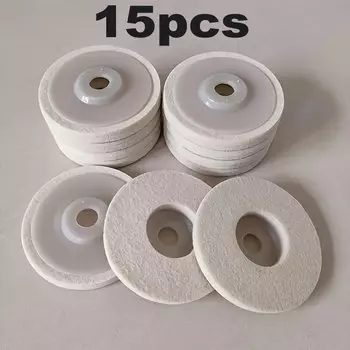 Полировальная подушечка, 15 шт. — идеальный шерстяной полировальный круг, прочный шерстяной круг 100 мм для угловых шлифовальных машин, легко шлифовается и полировать меня