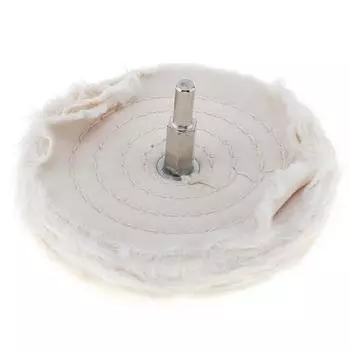 Полировальный круг, латунное зеркальное шлифовальное колесо для полировки и шлифовки поверхностей, 4 дюйма, из белого хлопка, для драгоценностей, золота и серебра