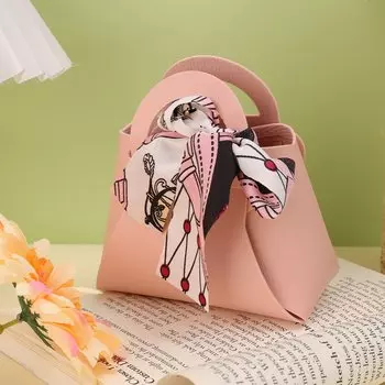 Полиуретановая мини-сумка с бантом