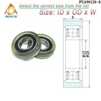Полиуретановые подшипники dgycb 12x28x8 мм