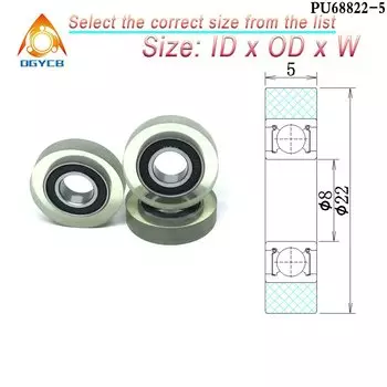 Полиуретановые ролики dgycb 8x22 мм