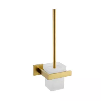 Полка для хранения для ванной комнаты, принадлежности для хранения, держатель для туалетной щетки, подвеска из нержавеющей стали золотистого цвета 304