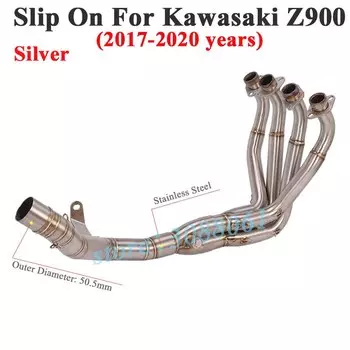 Полная система выхлопа для Kawasaki Z900 2017 - 2020 изменение слипоны Передняя средняя Соединительная труба из углеродного волокна глушитель дБ убийца