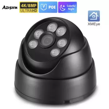 Полноцветная 4K 8MP IP-камера Аудио уличная POE H.265 Onvlf металлическая купольная комнатная камера видеонаблюдения с широким углом 2,8 мм 5 Мп 4 МП камера безопасности XMEYE