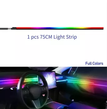 Полноцветные Акриловые Светодиодные Ленты 18-в-1, Аксессуары Для Окружающего Освещения Автомобиля, Оптоволокно