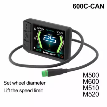 Полноцветный ЖК-дисплей для электровелосипеда, дисплей 600C M510 для M600 M500, диаметр колесика двигателя, аксессуары для протокола