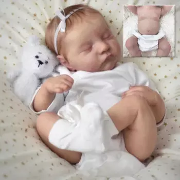 Полноразмерная виниловая уже окрашенная кукла Levi, Спящий ребенок, 3D Кожа с видимыми венами, коллекционная Художественная кукла, 48 см