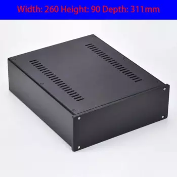 Полностью алюминиевый корпус для усилителя KYYSLB 260*90*311 мм, корпус для самостоятельной сборки 2609, чехол для усилителя наушников с пустой оболочкой