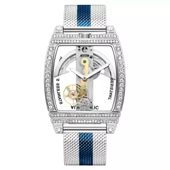 Полностью автоматические механические часы, мужские роскошные Прозрачные наручные часы с полым скелетом, кожаные часы, мужские часы Relogio Masculino