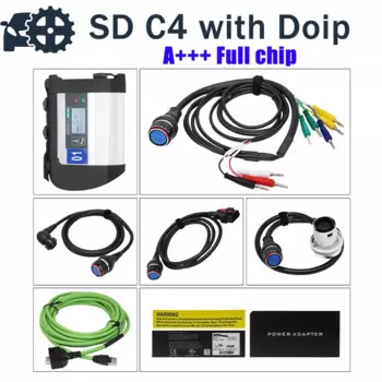 Полный чип DOIP C4 мультиплексор SSD 2023,09 мб звезда C4 Sd Подключение для MB автомобиля грузовика Поддержка 12 В и 24 В WiFi автоматический диагностический инструмент