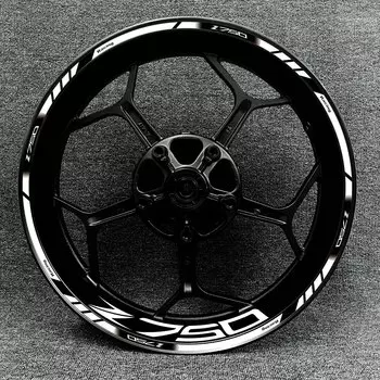 Полный комплект для Kawasaki Z750 наклейка с логотипом обода мотоцикла декоративная внутренняя и внешняя Ступица колеса Водонепроницаемые Светоотражающие наклейки