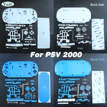Полный комплект, корпус, Крышка корпуса для PSV2000, Передняя Лицевая панель, чехол с кнопкой для PSVITA 2000, комплект деталей консоли