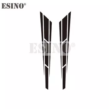 Полосатые чехлы на капот автомобиля, виниловая Спортивная наклейка, декоративная наклейка на голову, автомобильные аксессуары, 12 см x 80 см