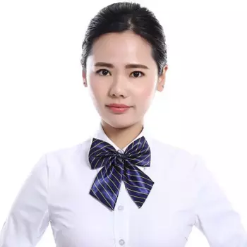 Полосатый галстук стюардессы в виде авиакомпании в горошек, одежда для медсестры, школьные галстуки, корейский стиль, матросский костюм, галстук-бабочка