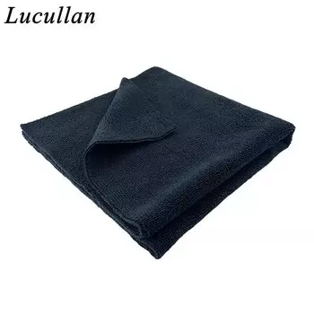 Полотенце Lucullan Black/Blue Monster без края из микрофибры для детализации интерьера, удаления воска и полировки мягких красок