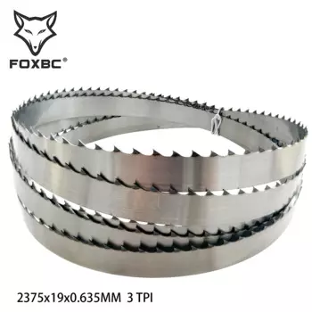 Полотна ленточной пилы FOXBC 2375 мм x 19 мм x 3TPI для 14 "Дельта/Роквелл, гризли, Джет, рикон, стальной город, общего назначения, ридгид 1 шт.