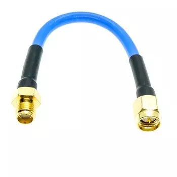 Полугибкий коаксиальный кабель RG402 RG-402, разъем SMA female/SMA male, 0,141 дюйма, синий