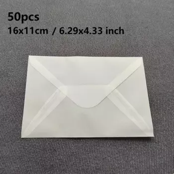 Полупрозрачные конверты QKX для пригласительных 50 шт