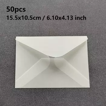 Полупрозрачные подарочные конверты KAZUO 50 шт.