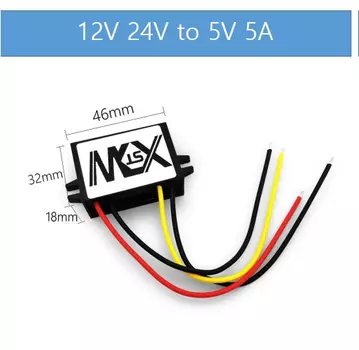 Понижающий модуль XWST DC в DC 12 В, 24 В в 5 В, мини понижающий преобразователь 1A, 2A, 3a, 5a, маленький размер, источник питания 5 в постоянного тока