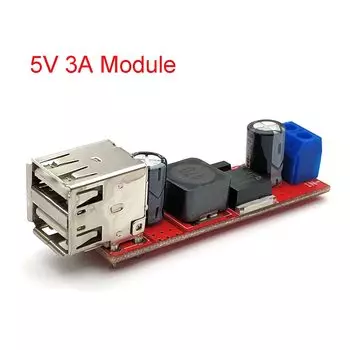 Понижающий преобразователь постоянного тока от 6 В до 5 В, 3 А с двойной зарядкой через USB, понижающий преобразователь постоянного тока в постоянный ток для автомобильного зарядного устройства
