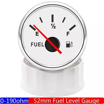 Поплавковый датчик топлива из нержавеющей стали 0-190 Ом, автоматическая красная подсветка, 52 мм, датчик уровня топлива для морского автомобиля, кемпера, яхты, 12 В, 24 В, на заказ