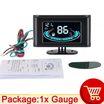 Поплавковый датчик уровня топлива 100-500 мм 0-190 Ом + датчик 2в1, цифровой датчик уровня топлива, вольтметр с сигнализацией для автомобиля, грузовика по индивидуальному заказу