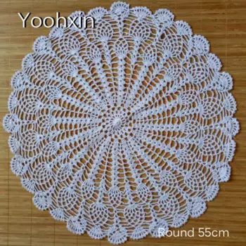 Хлопочный круглый коврик для стола