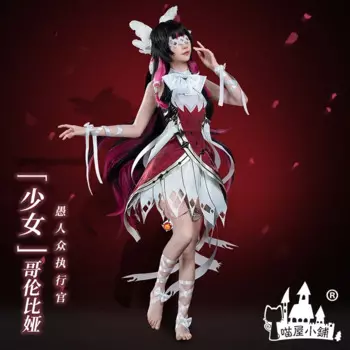 Популярная игра Genshin Impact колумбиbina Damselette Косплей Костюм Аниме женское модное платье одежда для ролевых игр для девушек размеры S-XL