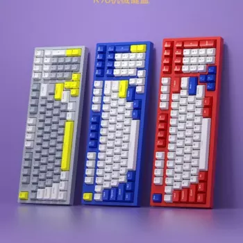 Популярная механическая клавиатура F99 с подвижным валом, Игровая клавиатура, Rgb, индивидуальная светящаяся Водонепроницаемая Проводная Механическая клавиатура