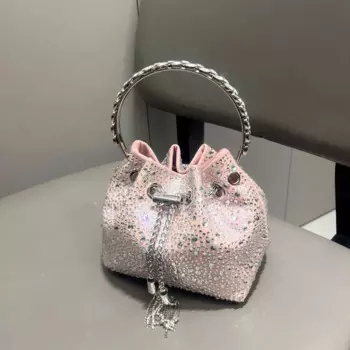 Популярная сумка с бриллиантами, металлическое кольцо, столовая сумка