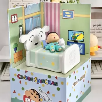 Популярный Аниме Crayon Shin-Chan Bluetooth-динамик, ретро фигурка аниме Time To Sleep, кавайный декор, звуковая коробка, настольное украшение, игрушки, подарки