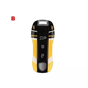 Популярный гоночный желтый автомобильный брелок, модифицированный чехол для Porsche Cayenne Macan 911 GT3R Panamera 718 Boxster Taycan, украшение для ключей