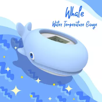 Популярный милый розовый маленький краб в форме животного, Детский термометр для воды для ванной