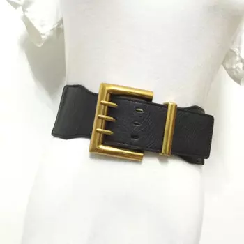 Пояс женский желтый с эластичной пряжкой, 86*7,4 см