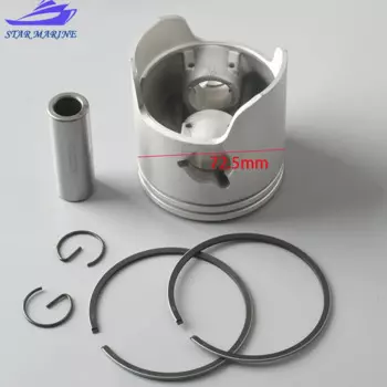 Поршень и кольцо 6K5-11636, 6K5-11601-22 + 050 мм для подвесного мотора Yamaha 2T 60HP 3CYL Parsun T60 6K5-11636-03;6H3-11601-22 72,5 мм