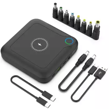 Портативная батарея 24000 мАч для ноутбука Powerbank PC USB C Быстрая зарядка 19 В 60 Вт 65 Вт USB-C 30000 мАч Беспроводное зарядное устройство PD Power Banks