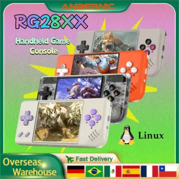 Портативная игровая консоль ANBERNIC RG28XX, ретро-игровой плеер, 2,83 дюйма, 640*480, IPS-экран, система Linux, 64G 5000 + игры, подарки