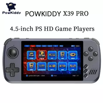 Портативная игровая консоль POWKIDDY X39, 4,5-дюймовый HD-экран, ретро-плееры для видеоигр, дешевые детские подарки, поддержка игр для двух игроков