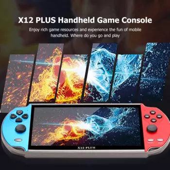 Портативная игровая консоль X12 Plus, 7,1 дюймов, HD экран, Built-in1000 + игры, портативный аудио-видео плеер, Классическая игра