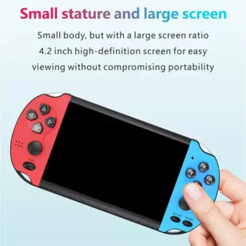 Портативная игровая консоль X7, 4,3 дюймов, HD экран, встроенный классический ретро стиль, 1500 игр, портативная игровая консоль с двойным джойстиком