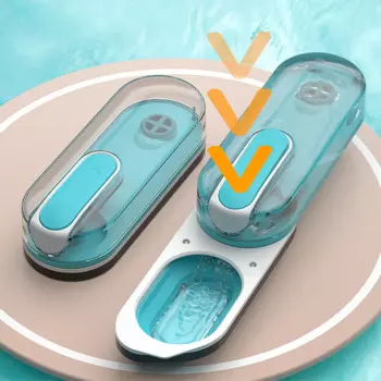 Портативная Поворотная бутылка для воды для собак, розовый, серый, синий
