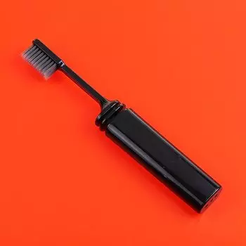 Портативная складная зубная щетка PP черная