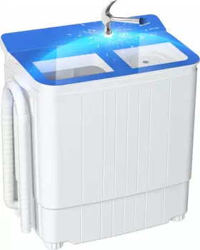 Портативная стиральная машина и сушилка, компактная мини-стиральная машина с двойной ванной, 17,6 фунтов