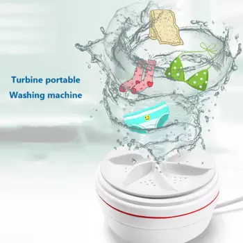 Портативная турбо-стиральная машина с питанием от USB, ультразвуковая турбо-стиральная машина для удаления грязи, турбо-стиральная машина для нижнего белья, носков для дома, путешествий