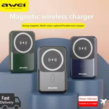 Портативное магнитное мини-зарядное устройство Awei P139K, 10000 мАч, USB Type-C выход, 22,5 Вт, быстрая зарядка, мощный банк питания для телефона