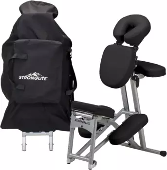 Портативное массажное кресло Ergo Pro II — сверхпрочное, легкое, складное массажное кресло для татуировки и спа с колесами и чехлом для переноски