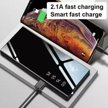 Портативное зарядное устройство Power Bank емкостью 30000 мАч с цифровым дисплеем, внешний аккумулятор для путешествий на открытом воздухе, iPhone Xiaomi