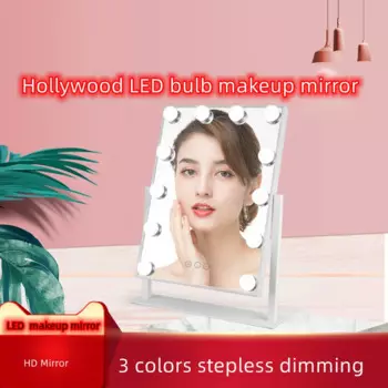 Портативное зеркало для макияжа со светодиодной подсветкой, компактные карманные зеркала для макияжа, косметическое зеркало для макияжа, ручная Складная Светодиодная лампа для зеркала, подарок