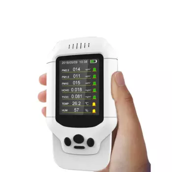 Портативный анализатор воздуха PM 2,5, пробоотборник Pm 10, используемый для домашнего использования, перезаряжаемый литиевый аккумулятор 1500 m ah, качество воздуха